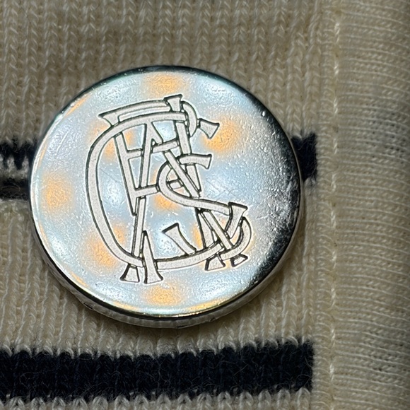 Chaps Ralph Lauren Knitted Nautical Striped Blazer . Size Petite Large - Picture 4 of 7